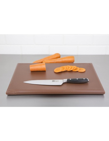 Planche à découper Hygiplas marron HDPE 450 mm - Viande cuite