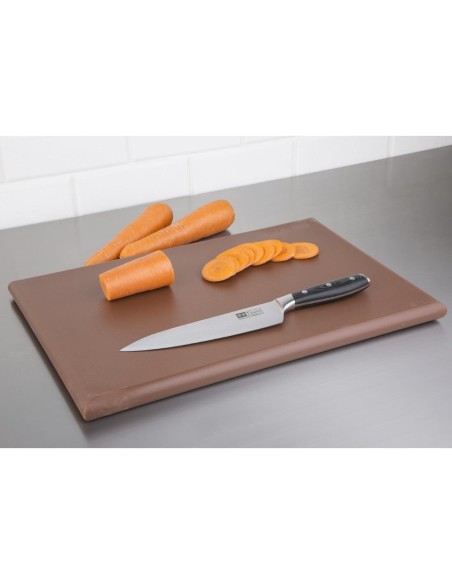 Planche à découper Hygiplas marron HDPE 450 mm - Viande cuite