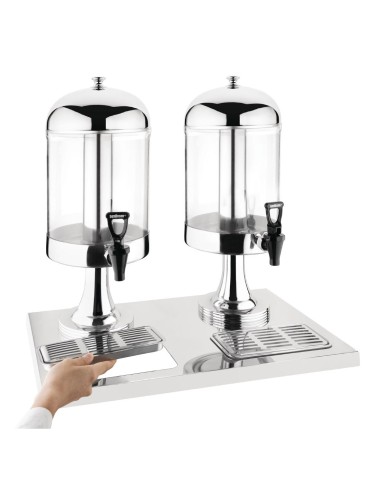 Double distributeur de jus de fruit Olympia - 13 L