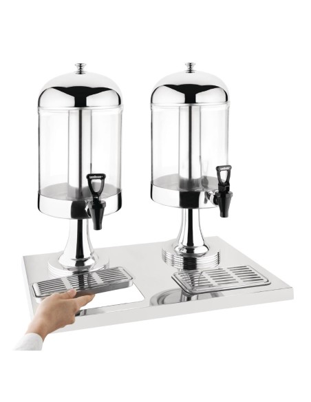 Double distributeur de jus de fruit Olympia - 13 L
