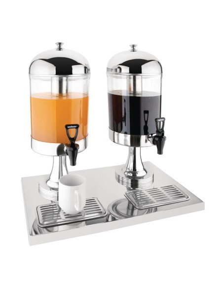 Double distributeur de jus de fruit Olympia - 13 L