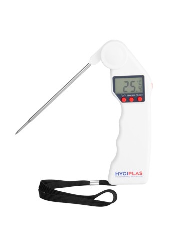 Thermomètre à sonde pliable Easytemp blanc - Hygiplas