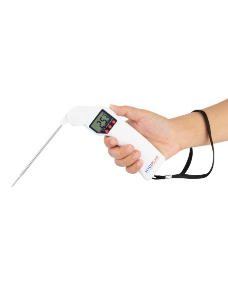 Thermomètre à sonde pliable Easytemp blanc - Hygiplas