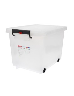 Conteneur alimentaire mobile 50L Araven - Transparent