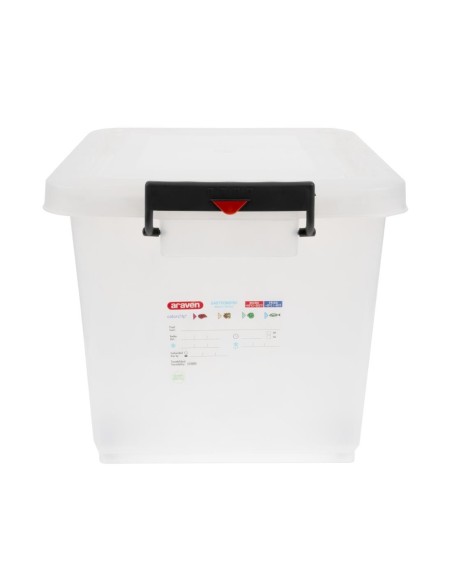 Conteneur alimentaire mobile 50L Araven - Transparent