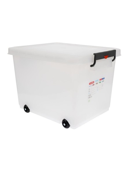 Conteneur alimentaire mobile 50L Araven - Transparent