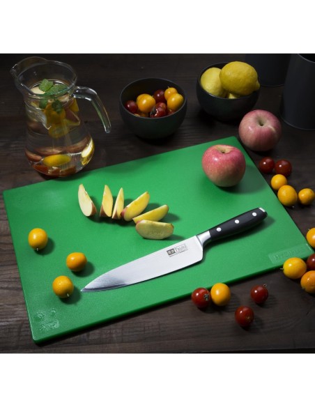 Planche à découper verte Hygiplas - 450x300 mm