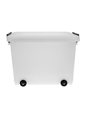 Conteneur alimentaire mobile 50L Araven - Transparent