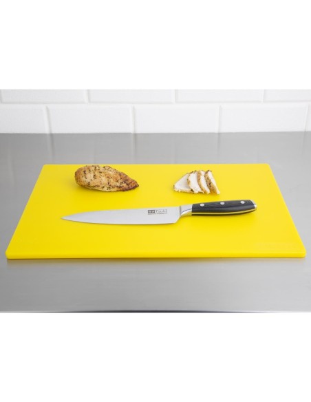 Planche à découper Hygiplas jaune 450x300 mm - Sans BPA