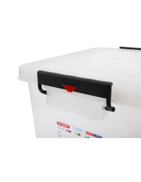 Conteneur alimentaire mobile 50L Araven - Transparent