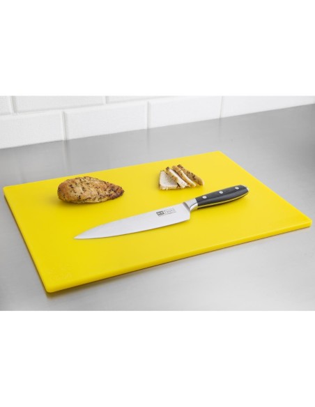 Planche à découper Hygiplas jaune 450x300 mm - Sans BPA