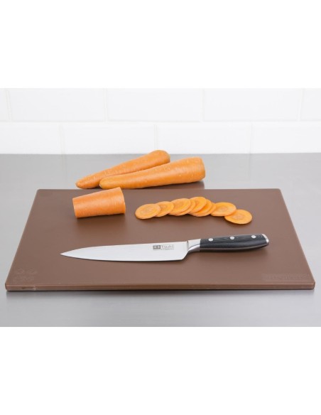 Planche à découper Hygiplas marron 450x300 mm - Sans BPA