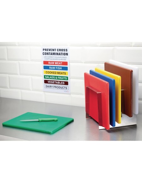 Support simple pour planches à découper Hygiplas - Inox