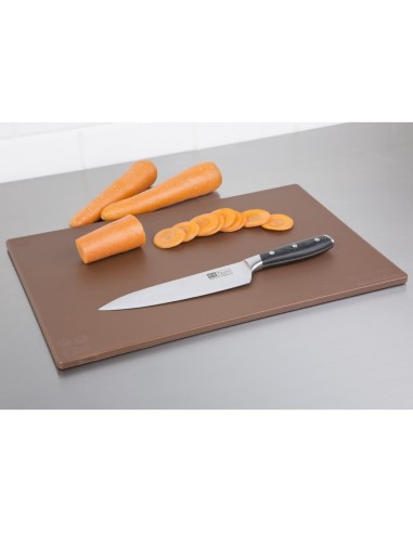 Planche à découper Hygiplas marron 450x300 mm - Sans BPA