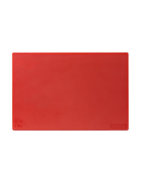 Planche à découper rouge Hygiplas - 12x450x300 mm