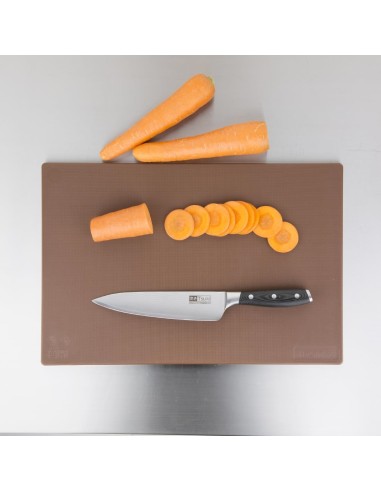 Planche à découper Hygiplas marron 450x300 mm - Sans BPA