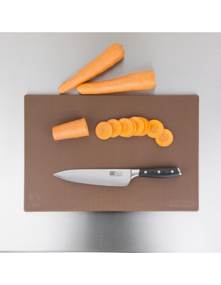 Planche à découper Hygiplas marron 450x300 mm - Sans BPA