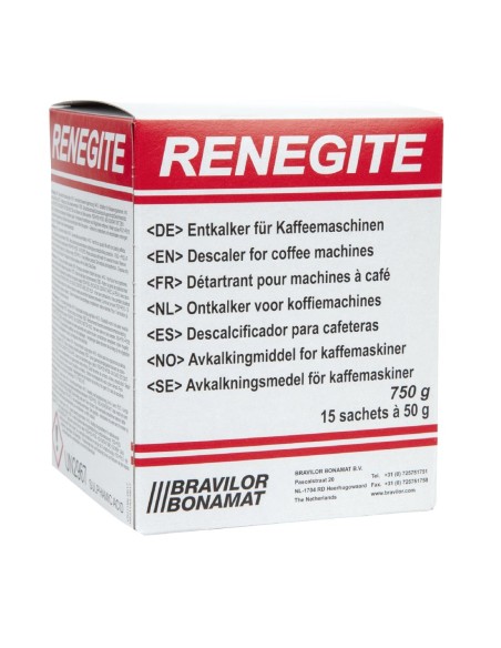 Sachets détartrant Bravilor Renegite - Boîte 15