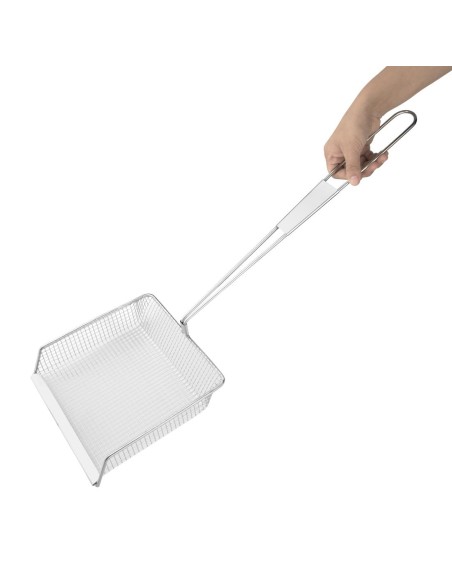 Pelle à frites Vogue manche long - inox 203 mm