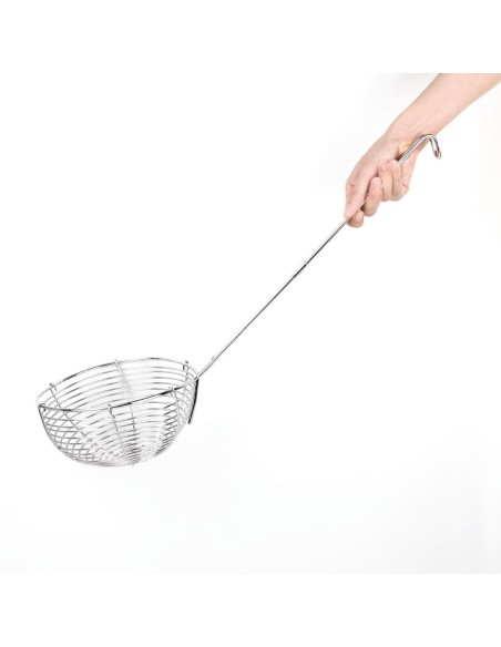 Araignée profonde à manche long Vogue - 12 cm - Inox