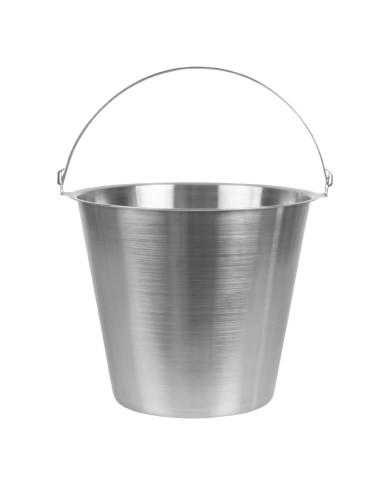 Seau inox Jantex 12L - robuste et facile à nettoyer