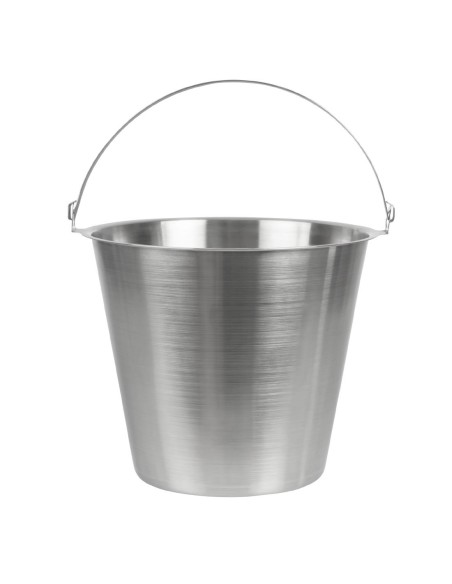 Seau inox Jantex 12L - robuste et facile à nettoyer