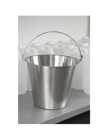 Seau inox Jantex 12L - robuste et facile à nettoyer