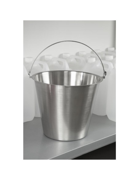 Seau inox Jantex 12L - robuste et facile à nettoyer