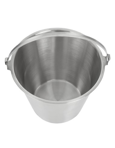 Seau inox Jantex 12L - robuste et facile à nettoyer