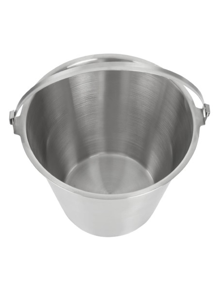 Seau inox Jantex 12L - robuste et facile à nettoyer