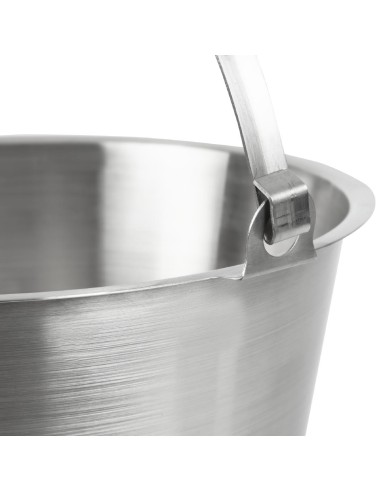 Seau inox Jantex 12L - robuste et facile à nettoyer