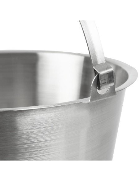 Seau inox Jantex 12L - robuste et facile à nettoyer