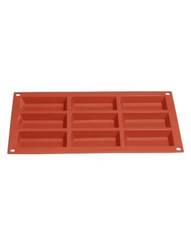 Plaque de 9 moules à gâteau en silicone Vogue - Orange