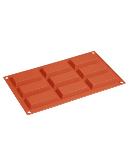 Plaque de 9 moules à gâteau en silicone Vogue - Orange