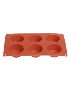 Plaque 6 moules à gâteau rond silicone Vogue - 6 portions