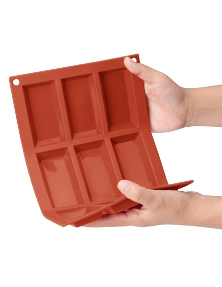 Plaque de 9 moules à gâteau en silicone Vogue - Orange