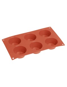 Plaque 6 moules à gâteau rond silicone Vogue - 6 portions 2