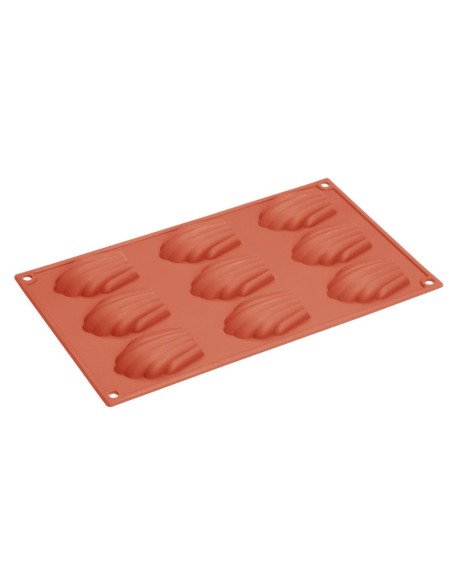 Plaque silicone 9 moules à madeleine Vogue - orange