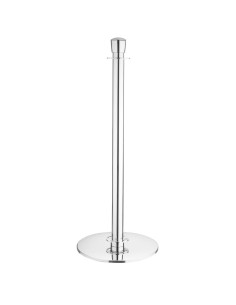 Poteaux d'accueil Bolero base plate en inox - lot de 2