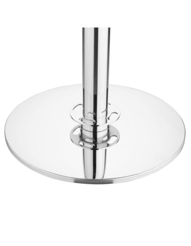 Poteaux d'accueil Bolero base plate en inox - lot de 2