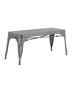 Bancs métal gris Bolero Bistro 1000 mm - lot de 2