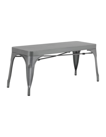 Bancs métal gris Bolero Bistro 1000 mm - lot de 2