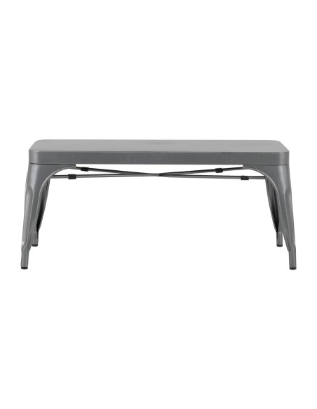 Bancs métal gris Bolero Bistro 1000 mm - lot de 2