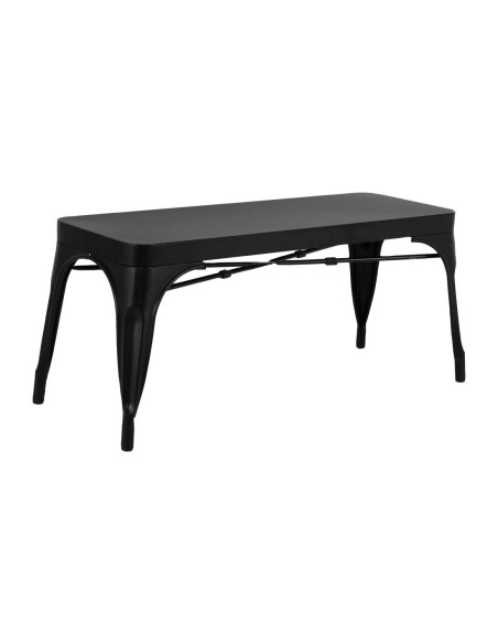 Bancs métal noir Bolero Bistro 1000 mm - lot de 2