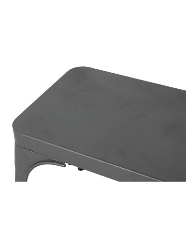 Bancs métal gris Bolero Bistro 1000 mm - lot de 2