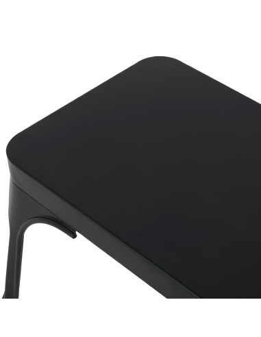 Bancs métal noir Bolero Bistro 1000 mm - lot de 2