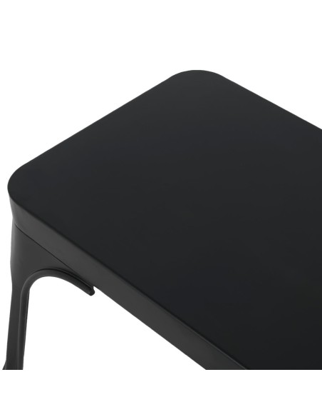 Bancs métal noir Bolero Bistro 1000 mm - lot de 2