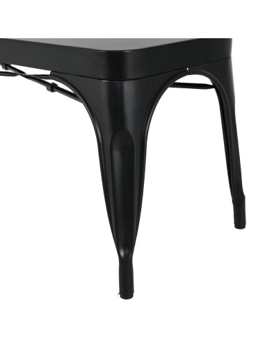 Bancs métal noir Bolero Bistro 1000 mm - lot de 2