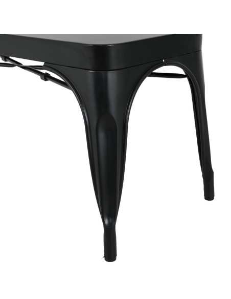 Bancs métal noir Bolero Bistro 1000 mm - lot de 2