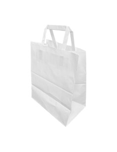 Grands sacs en papier blanc Fiesta Recyclable - lot de 250